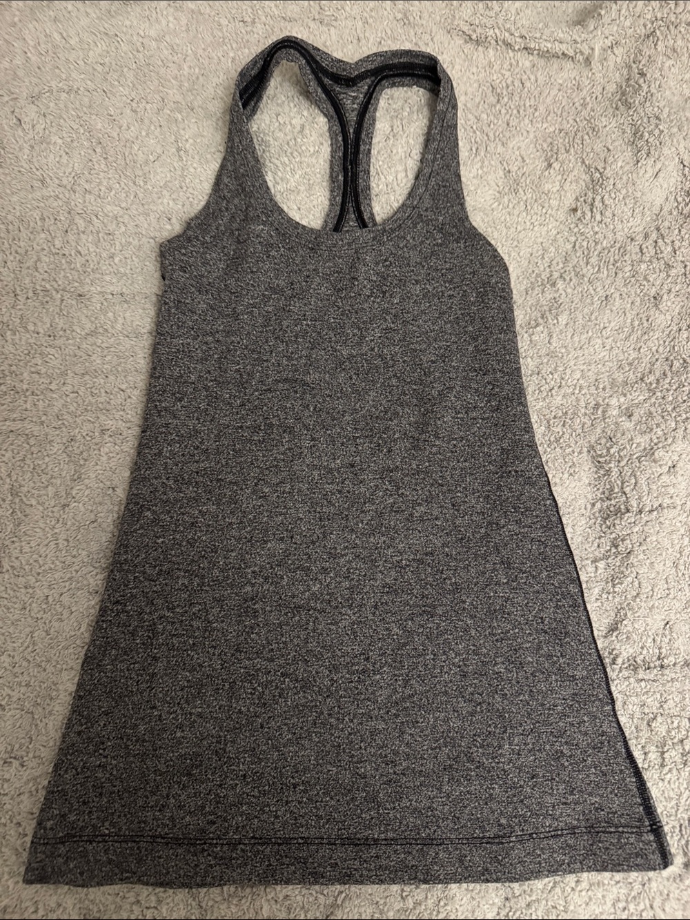 lululemon athletica Heather Charcoal Racerback Tank